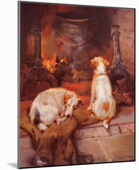 Warming by the Hearth-Philip Eustace Stretton-Mounted Art Print