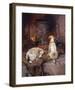 Warming by the Hearth-Philip Eustace Stretton-Framed Premium Giclee Print