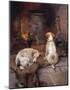 Warming by the Hearth-Philip Eustace Stretton-Mounted Premium Giclee Print