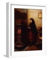 Warming Her Hands, 1862-Eastman Johnson-Framed Giclee Print