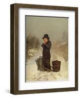 Warming His Hands, 1867-Henry Bacon-Framed Giclee Print