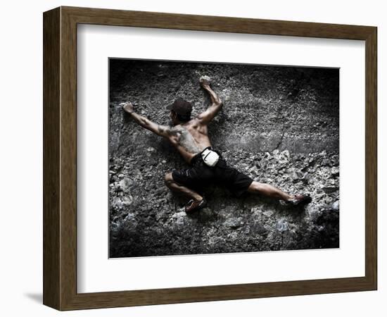 Warming Up on Echo Wall - Harau Valley, Indonesia.-Dan Holz-Framed Photographic Print