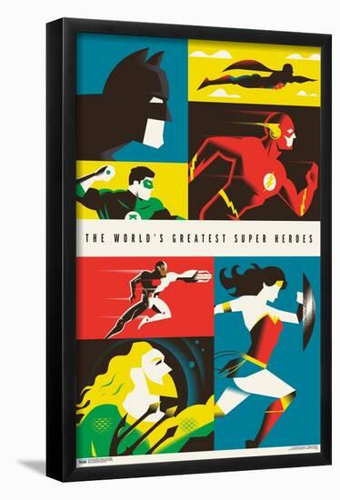 Warner 100th Anniversary - Justice League-Trends International-Framed Poster