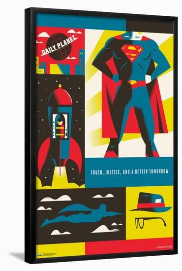 Warner 100th Anniversary - Superman-Trends International-Framed Poster