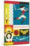 Warner 100th Anniversary - Wonder Woman-Trends International-Mounted Poster