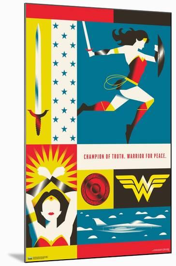 Warner 100th Anniversary - Wonder Woman-Trends International-Mounted Poster