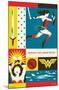 Warner 100th Anniversary - Wonder Woman-Trends International-Mounted Poster