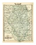 Official Railroad Map of the State of Illinois, c.1876-Warner & Beers-Art Print