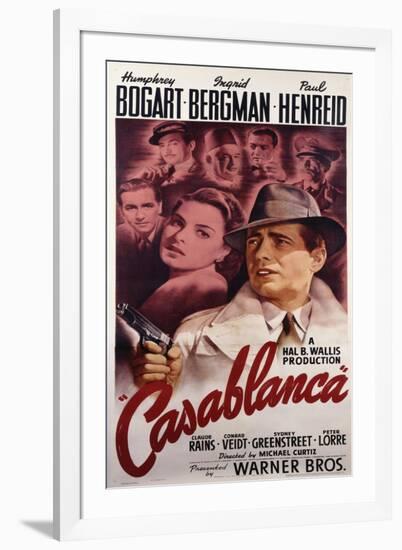 Warner Brothers Poster for the Film 'Casablanca', 1942-null-Framed Giclee Print