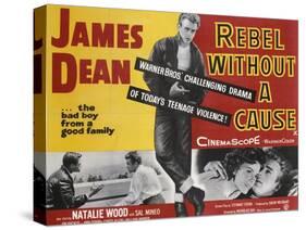 Warner Brothers Poster for the Film 'Rebel Without a Cause', 1955-null-Stretched Canvas