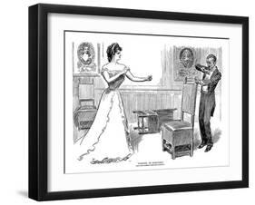 Warning, 1900-Charles Dana Gibson-Framed Giclee Print