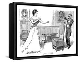 Warning, 1900-Charles Dana Gibson-Framed Stretched Canvas