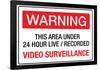 Warning Area Under Video Surveillance Sign Poster-null-Framed Poster