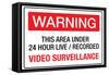 Warning Area Under Video Surveillance-null-Framed Stretched Canvas