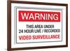 Warning Area Under Video Surveillance-null-Framed Art Print