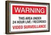 Warning Area Under Video Surveillance-null-Framed Poster