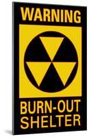 Warning Burn Out Shelter-null-Mounted Poster