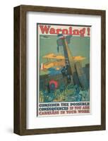 Warning! Consider The Possible Consequences If You Are Careless In Your Work-L^n^ Britton-Framed Art Print