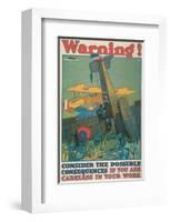 Warning! Consider The Possible Consequences If You Are Careless In Your Work-L^n^ Britton-Framed Art Print