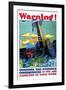 Warning; Don't Be Careless-null-Framed Art Print