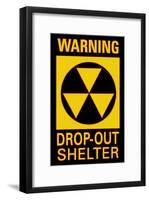 Warning Drop-Out Shelter-null-Framed Poster