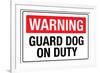 Warning Guard Dog On Duty-null-Framed Art Print