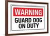 Warning Guard Dog On Duty-null-Framed Art Print