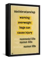 Warning Overweight Bags Can Cause Injury-null-Framed Stretched Canvas