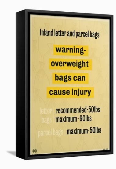 Warning Overweight Bags Can Cause Injury-null-Framed Stretched Canvas