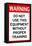 Warning Proper Training Required Advisory Plastic Sign-null-Framed Stretched Canvas