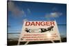 Warning Sign Near St. Maarten Airport, Netherlands Antilles-Paul Souders-Stretched Canvas