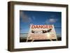 Warning Sign Near St. Maarten Airport, Netherlands Antilles-Paul Souders-Framed Photographic Print
