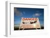 Warning Sign Near St. Maarten Airport, Netherlands Antilles-Paul Souders-Framed Photographic Print