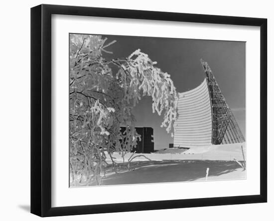 Warning Technology on Remote Site-null-Framed Photographic Print