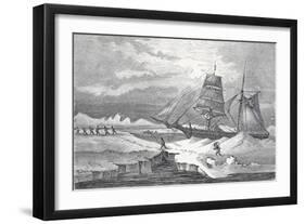 Warping Through the Ice, Pub London 1874-null-Framed Giclee Print