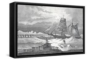 Warping Through the Ice, Pub London 1874-null-Framed Stretched Canvas