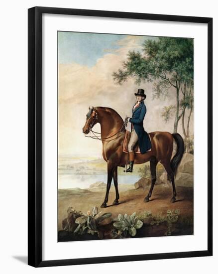 Warren Hastings Esq. on His Arabian Horse, after a Painting by George Stubbs, 1796 (1724-1806)-George Townley Stubbs-Framed Giclee Print