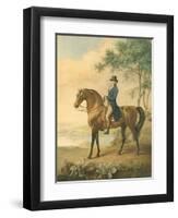 Warren Hastings on His Arabian Horse, 1796 (W/C on Paper)-George Townley Stubbs-Framed Giclee Print