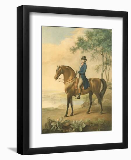 Warren Hastings on His Arabian Horse, 1796 (W/C on Paper)-George Townley Stubbs-Framed Giclee Print