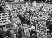 Attorney General Robert F Kennedy speaking to a crowd of Civil Rights protestors, 1963-Warren K. Leffler-Photographic Print