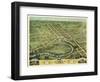 Warren, Ohio - Panoramic Map-Lantern Press-Framed Art Print