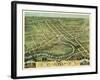 Warren, Ohio - Panoramic Map-Lantern Press-Framed Art Print