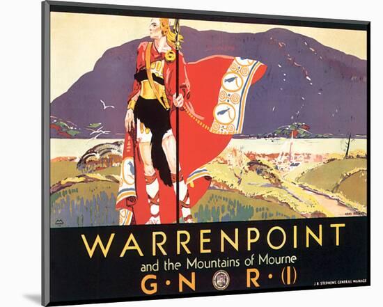 Warrenpoint and Mountains of Mourne-null-Mounted Premium Giclee Print