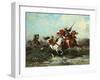 Warring Arab Horsemen, Combats Des Cavaliers Arabes-Georges Washington-Framed Giclee Print