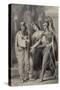 Warrior Accompanied by a Woman Addressing a Priest in the Precincts of a Temple-Edward Francis Burney-Stretched Canvas