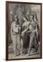 Warrior Accompanied by a Woman Addressing a Priest in the Precincts of a Temple-Edward Francis Burney-Framed Giclee Print