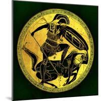 Warrior and Centaur, Illustration from 'Greek Vase Paintings'-English-Mounted Giclee Print