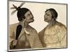 Warrior and His Wife Dressed in Traditional New Zealand Costume-Sydney Parkinson-Mounted Giclee Print