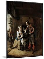 Warrior and Servant, 1653-Pieter de Hooch-Mounted Giclee Print