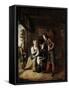 Warrior and Servant, 1653-Pieter de Hooch-Framed Stretched Canvas